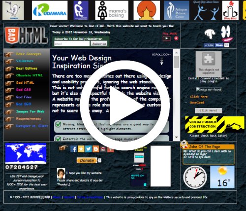 Bad HTML Screenshot